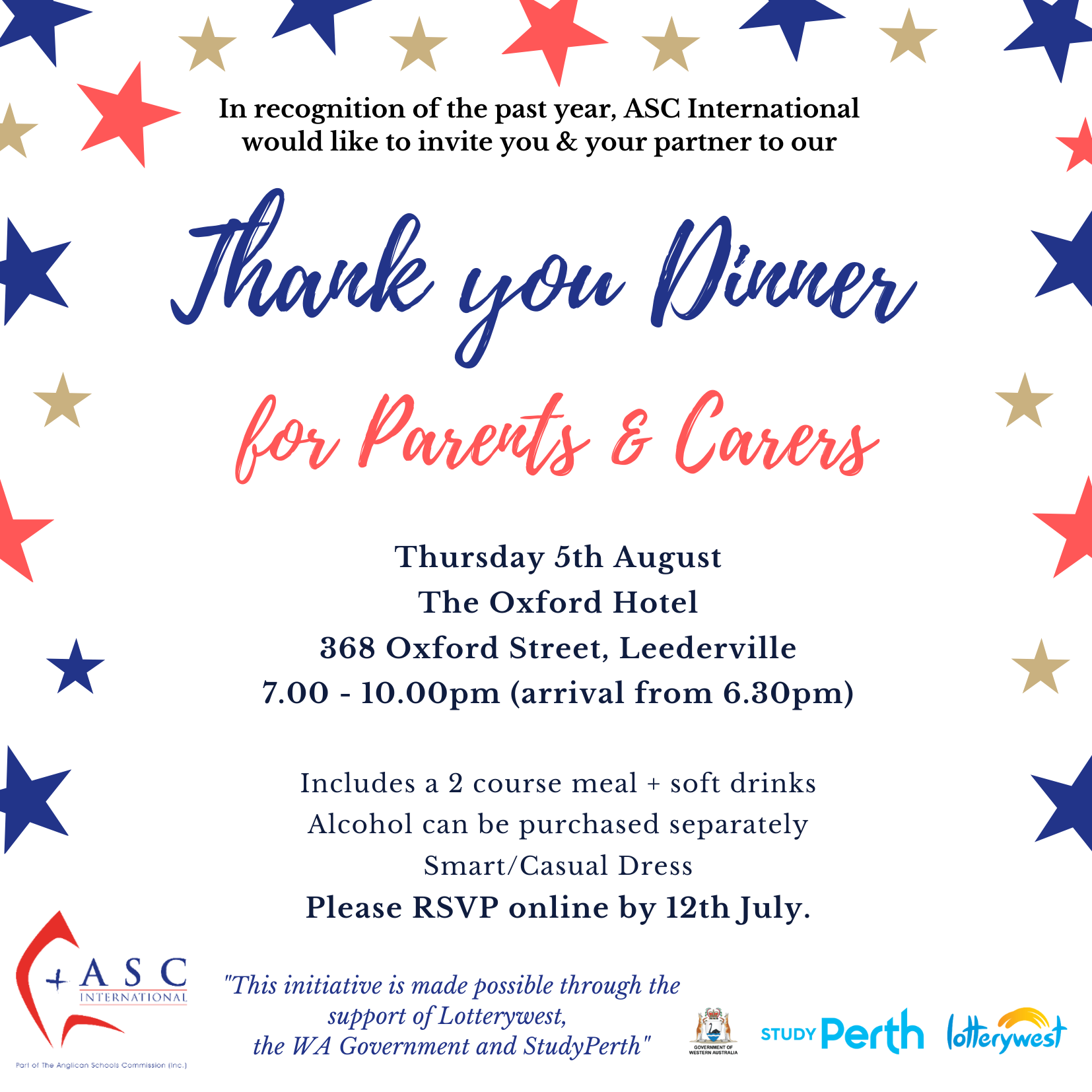 Thank You Dinner for Parents and Carers - Anglican Schools Commission